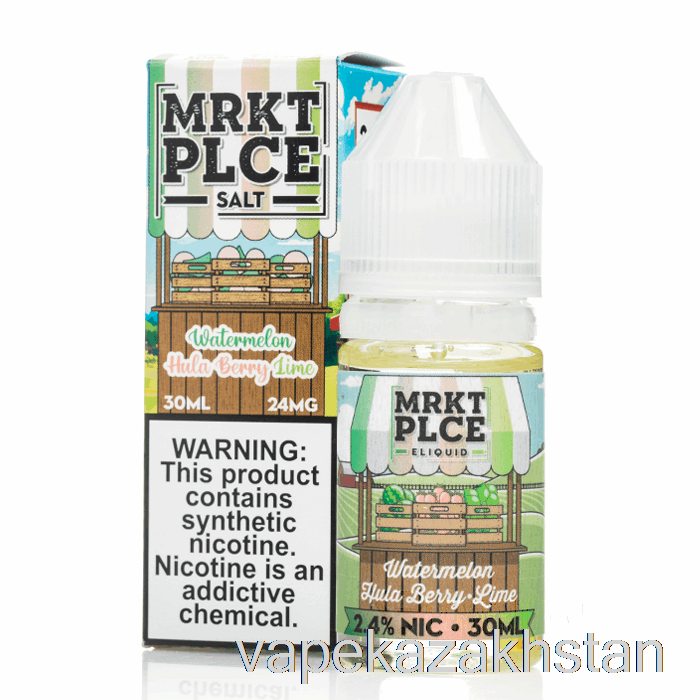 Vape Kazakhstan Watermelon Hulaberry Lime - MRKT Salts - 30mL 24mg